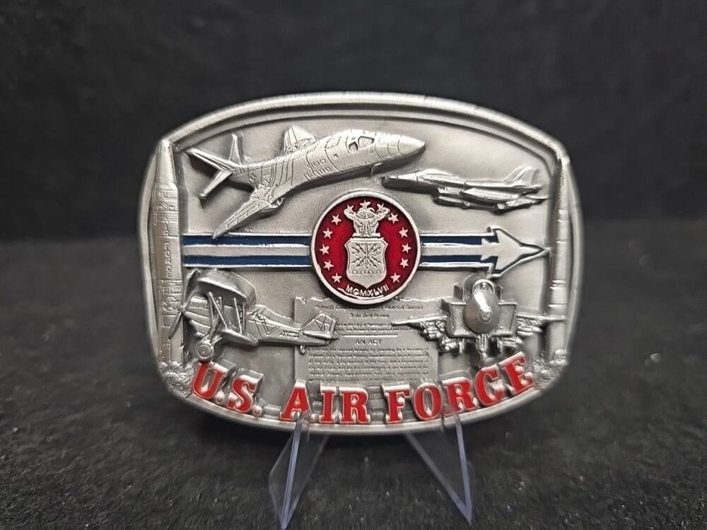 Bergamot US Air Force Metal Alloy Belt Buckle Vintage 1991 R-132 Made in USA